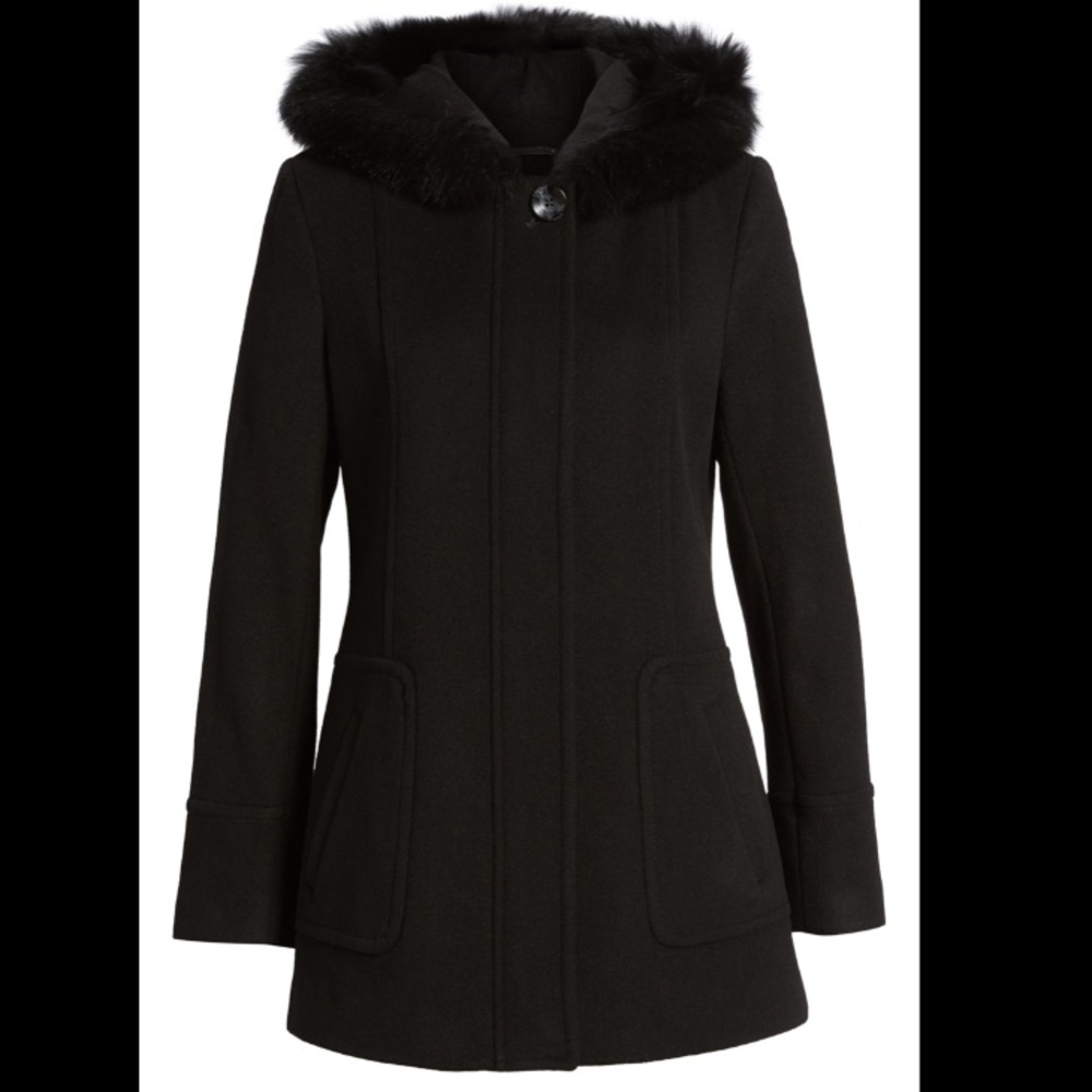 NWT Sachi soft Lambswool & real fur, Black size S